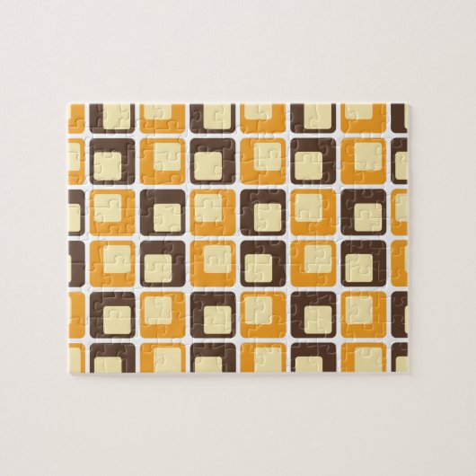 70er Retro Square Shapes Puzzle (Horizontal)