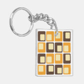 70er Retro Square Shapes Schlüsselanhänger (Vorderseite links)