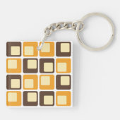 70er Retro Square Shapes Schlüsselanhänger (Rückseite)
