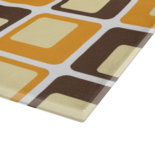 70er Retro Square Shapes Schneidebrett (Ecke)
