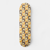 70er Retro Square Shapes Skateboard (Vorderseite)