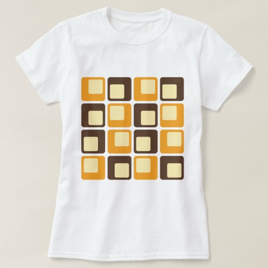 70er Retro Square Shapes T-Shirt (Design vorne)