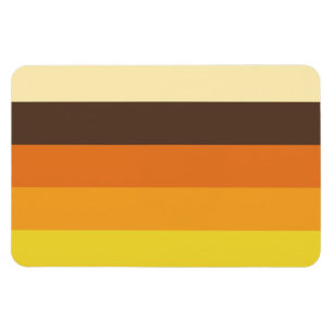 70er Retro-Streifen-Farbenmuster Magnet