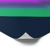 70er Retro Streifen Poster (Ecke)