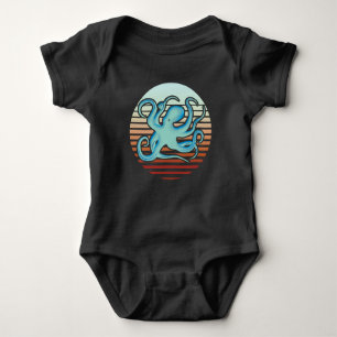 70er Retro Style Octopus Baby Strampler