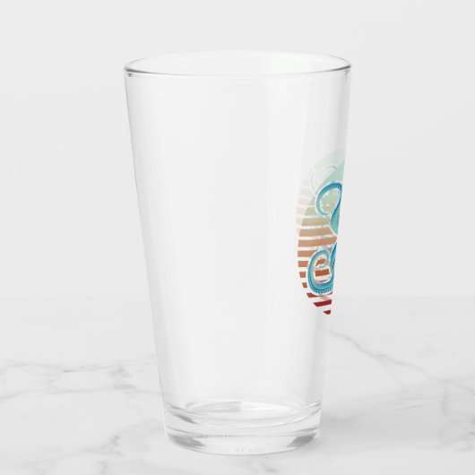 70er Retro Style Octopus Glas (Rechts)