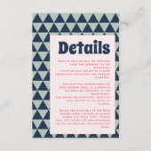 70er Retro Triangle Pattern Groovy Wedding Begleitkarte (Vorderseite)