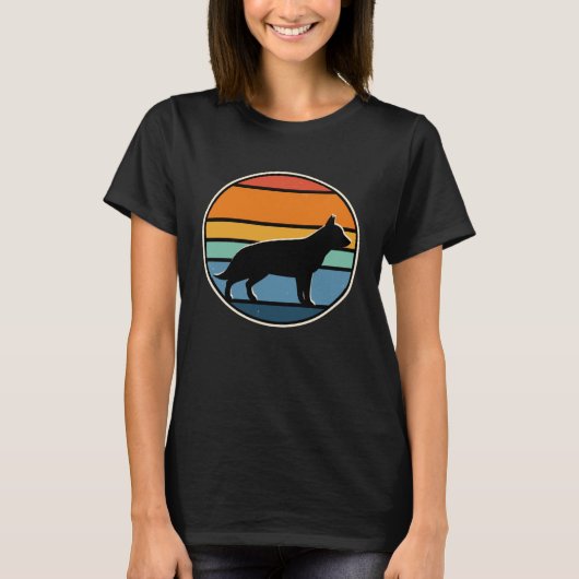 70er Retro Vintag German Shepherd T-Shirt (Vorderseite)