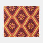 70er retro Vintag Mitte Jahrhundert Moderne nahtlo Fleecedecke (Vorderseite (Horizontal))