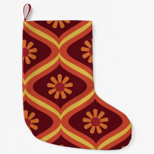 70er retro Vintag Mitte Jahrhundert Moderne nahtlo Kleiner Weihnachtsstrumpf
