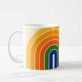 70er Retro Vintag Style Geometric Design Kaffeetasse (Links)