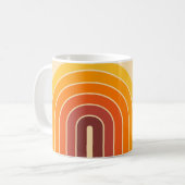 70er Retro Vintag Style Geometric Design Kaffeetasse (Vorderseite Links)