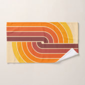 70er Retro Vintag Style Geometric Pattern Badhandtuch Set (Handtuch)
