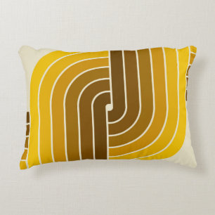 70er Retro Vintag Style Geometric Pattern Dekokissen