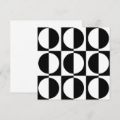 70er Retro Vintag Style Geometric Pattern Einladung (Vorne/Hinten)