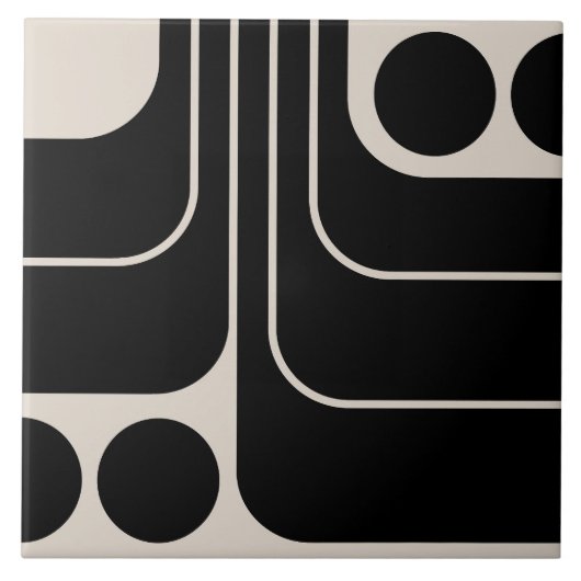 70er Retro Vintag Style Geometric Pattern Fliese (Vorderseite)