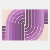 70er Retro Vintag Style Geometric Pattern Geschenkpapier Set (Vorderseite 2)