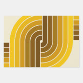 70er Retro Vintag Style Geometric Pattern Geschenkpapier Set (Vorderseite)