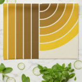 70er Retro Vintag Style Geometric Pattern Geschirrtuch (Gefaltet)