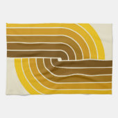 70er Retro Vintag Style Geometric Pattern Geschirrtuch (Horizontal)