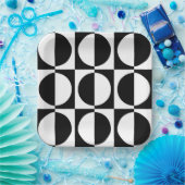 70er Retro Vintag Style Geometric Pattern Pappteller (Party)