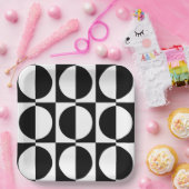 70er Retro Vintag Style Geometric Pattern Pappteller (Party)