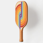 70er Retro Vintag Style Geometric Pattern Pickleball Schläger (Links)