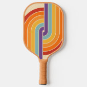 70er Retro Vintag Style Geometric Pattern Pickleball Schläger (Rückseite)