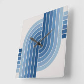 70er Retro Vintag Style Geometric Pattern Quadratische Wanduhr (Winkel)