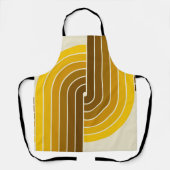 70er Retro Vintag Style Geometric Pattern Schürze (Vorderseite)