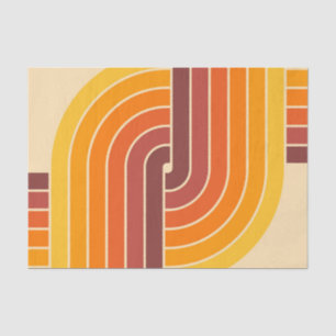 70er Retro Vintag Style Geometric Pattern Seidenpapier