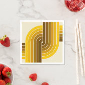 70er Retro Vintag Style Geometric Pattern Serviette (Beispiel)