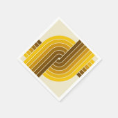 70er Retro Vintag Style Geometric Pattern Serviette (Ecke)