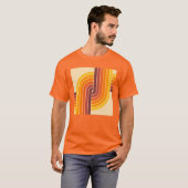 70er Retro Vintag Style Geometric Pattern T-Shirt (Vorne ganz)