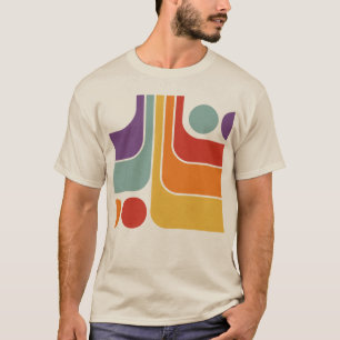 70er Retro Vintag Style Geometric Pattern T-Shirt