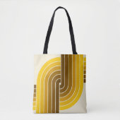70er Retro Vintag Style Geometric Pattern Tasche (Vorderseite)