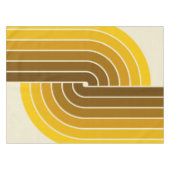 70er Retro Vintag Style Geometric Pattern Tischdecke (Vorderseite (Horizontal))