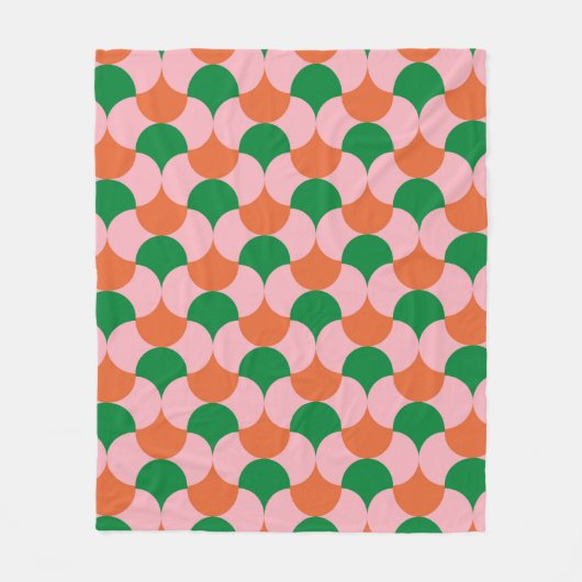 70er Retro Vintage Muster Background Retro, 70er, Fleecedecke (Vorderseite)