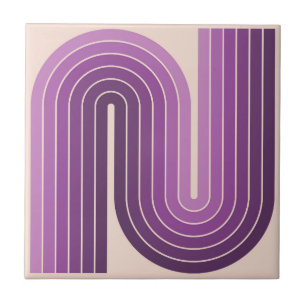 70er Retro Vintage Stil geometrisches Design Fliese