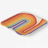 70er Retro Vintage Stil geometrisches Design Pappteller (Gewinkelt)