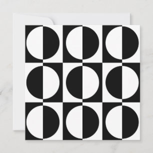 70er Retro-Vintage-Stil geometrisches Muster Einladung