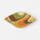 70er Retro Vintage Stil geometrisches Muster Pappteller (Gewinkelt)