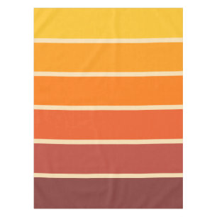 70er Retro Vintage Stil geometrisches Muster Tischdecke