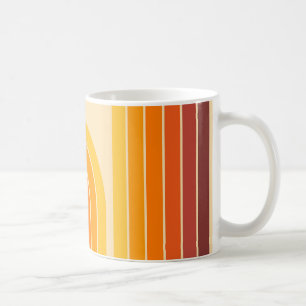 70er Retro Vintage Style geometrisches Design Kaffeetasse