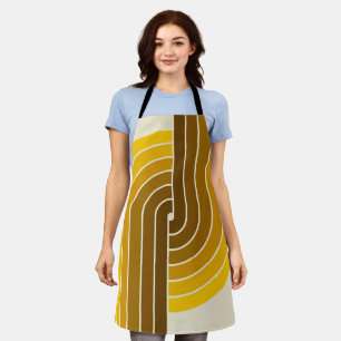 70er Retro Vintage Style geometrisches Muster Schürze