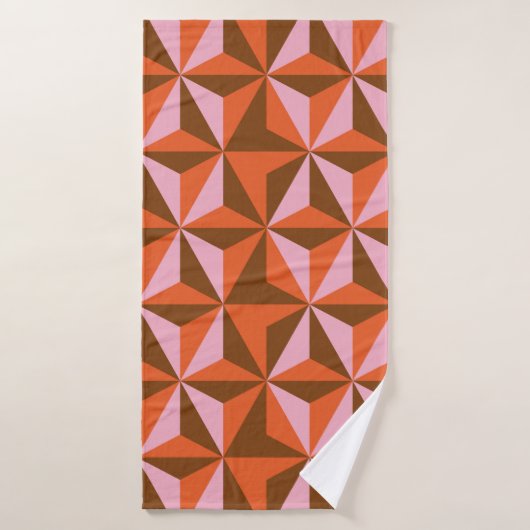 70er Retro Vintager Muster Hintergrund Badehandtuch (Badehandtuch)