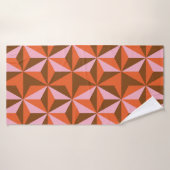 70er Retro Vintager Muster Hintergrund Badehandtuch (Badehandtuch)