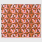 70er Retro Vintager Muster Hintergrund Geschenkpapier (Flach)