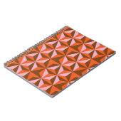 70er Retro Vintager Muster Hintergrund Notizblock (Linke Seite)