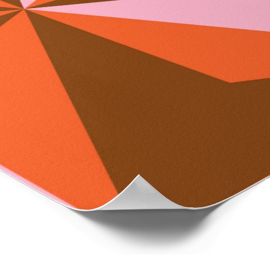 70er Retro Vintager Muster Hintergrund Poster (Ecke)